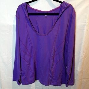 Ryka Women’s Plus Size Hooded Athletic Long Sleeve Top 3X